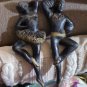 Vintage Mid Century Chalkware Ballet Dancers Wall Plaques
