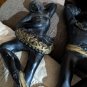 Vintage Mid Century Chalkware Ballet Dancers Wall Plaques