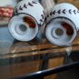 Pair Baseball Lego Korea Salt And Pepper Shakers Mid Century Modern Retro VTG