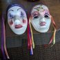 Two Hand Crafted Porcelain Face Masks