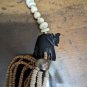 BoHo African carved elephant & wood bead Multi Strand Beaded Necklace 24â
