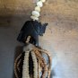 BoHo African carved elephant & wood bead Multi Strand Beaded Necklace 24â
