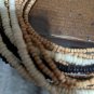 BoHo African carved elephant & wood bead Multi Strand Beaded Necklace 24â