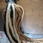BoHo African carved elephant & wood bead Multi Strand Beaded Necklace 24â