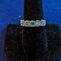 White Cubic Zirconia Rhodium Over Sterling Silver 5 Stones Ring Size 8