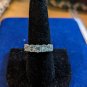 White Cubic Zirconia Rhodium Over Sterling Silver 5 Stones Ring Size 8