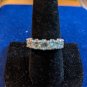 White Cubic Zirconia Rhodium Over Sterling Silver 5 Stones Ring Size 8