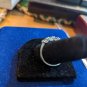 White Cubic Zirconia Rhodium Over Sterling Silver 5 Stones Ring Size 8
