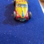 1940s Japan Tiny Tin Litho Toy Car Yellow & Red Taxicab Plate Vintage