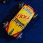 1940s Japan Tiny Tin Litho Toy Car Yellow & Red Taxicab Plate Vintage