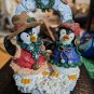 Vintage Enesco Penguins Figurine Winter Christmas SNOW BUNDLES* Home Decor