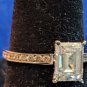 White Cubic Zirconia Rhodium Over Sterling Silver Ring 3 Cts Total Wt Size 8