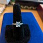 White Cubic Zirconia Rhodium Over Sterling Silver Ring 3 Cts Total Wt Size 8