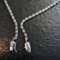Double Hamsa Triple Row All around 10 Cts Plus CZ 925 Marked Silver Necklace