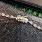 Double Hamsa Triple Row All around 10 Cts Plus CZ 925 Marked Silver Necklace