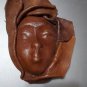 Handmade Haitian African Molded Leather 3D Face Sculpture Mask Art