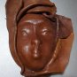 Handmade Haitian African Molded Leather 3D Face Sculpture Mask Art