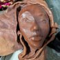 Native Haitian African Crafted Leather Face Mask Wall Handmade Genuine
