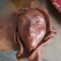 Native Haitian African Crafted Leather Face Mask Wall Handmade Genuine