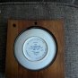 M J Hummel - Goebel Mini Collecor Plate in Wood Frame 1984 Little Music Maker