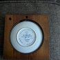 M J Hummel - Goebel Mini Collecor Plate in Wood Frame 1984 Little Music Maker