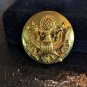 Vintage US ARMY OFFICER CAP BADGE PIN STAMPED Gold Tone E Pluribus Unum