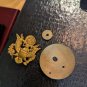 Vintage US ARMY OFFICER CAP BADGE PIN STAMPED Gold Tone E Pluribus Unum