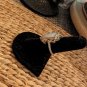 Vintage NF 925 SIGNED Sterling Silver MOTHER OF PEARL Marcasite RING Size 6.75
