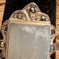 Vintage NF 925 SIGNED Sterling Silver MOTHER OF PEARL Marcasite RING Size 6.75