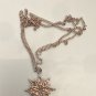Vintage Sterling Silver 925 Starburst Necklace Pendant 8 Grams, 1.1" , 21" Chain