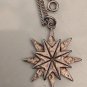 Vintage Sterling Silver 925 Starburst Necklace Pendant 8 Grams, 1.1" , 21" Chain