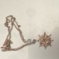 Vintage Sterling Silver 925 Starburst Necklace Pendant 8 Grams, 1.1" , 21" Chain