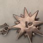 Vintage Sterling Silver 925 Starburst Necklace Pendant 8 Grams, 1.1" , 21" Chain