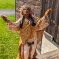 NATIVE AMERICAN INDIAN CHEIF vintage statue UNIVERSAL STATUARY CORP 1981 EUC 12"
