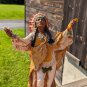 NATIVE AMERICAN INDIAN CHEIF vintage statue UNIVERSAL STATUARY CORP 1981 EUC 12"
