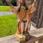NATIVE AMERICAN INDIAN CHEIF vintage statue UNIVERSAL STATUARY CORP 1981 EUC 12"
