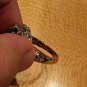 Victoria Wieck Ring Iolite Cabochon White Topaz Sterling Silver Gold Vermeil sz8