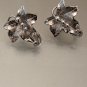 VINTAGE CARL ART STERLING SILVER GRAPE LEAF BROOCH AND EARRING SET 12 grams