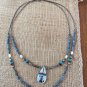 Santo Domingo Pueblo Navajo Inlay Coral Shell Turquoise Kachina 2 Layer Necklace