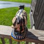 Vintage Ceramic Figural Cow Decor, Shabby Chic Rustic style Cow Decor