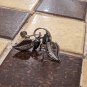 Sorrento Black Onyx And Sterling Silver Leaf Shaped Earrings