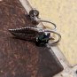 Sorrento Black Onyx And Sterling Silver Leaf Shaped Earrings