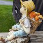 Large Tiered Daydreaming Innocent Young Homco Boy Sitting Down On Rock Figurine