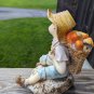 Large Tiered Daydreaming Innocent Young Homco Boy Sitting Down On Rock Figurine