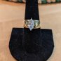 Solitaire 1 Ct Marquis Shaped CZ Yellow 925 Sterling Silver Ring Size 6 In Box