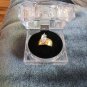 Solitaire 1 Ct Marquis Shaped CZ Yellow 925 Sterling Silver Ring Size 6 In Box