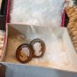 Vntg Ditta Giovanni Apa Italy Hand Carved Cameo 925  Earrings In Original Box