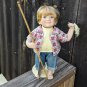 Vintage 1992 Danbury Mint Porcelain Doll Andy Little Fisherman By Elke Hutchens