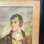 Vintage Young Robert Burns Scottish Poet Framed Portrait Print Wall Art