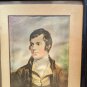 Vintage Young Robert Burns Scottish Poet Framed Portrait Print Wall Art